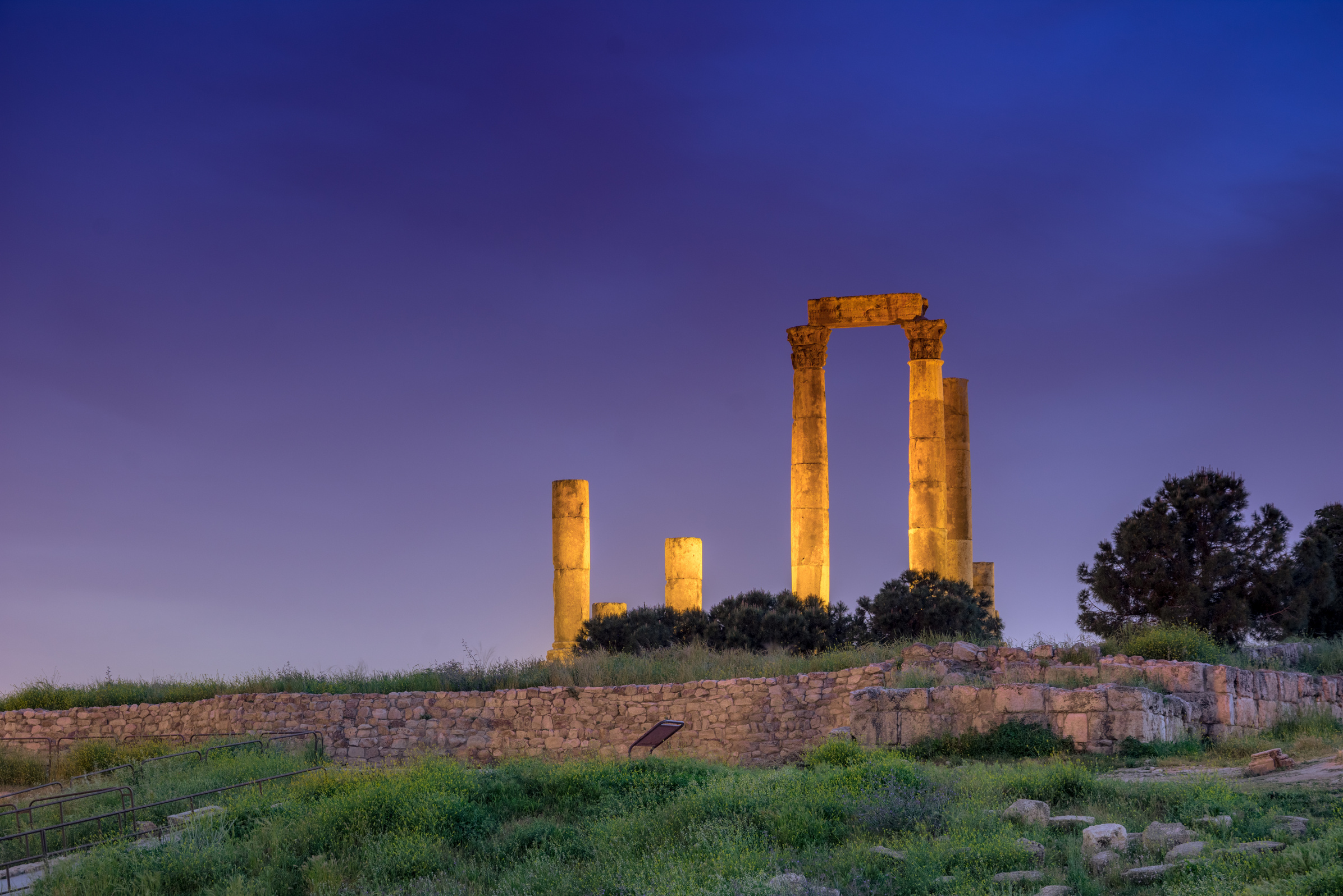 Temple of Hercules at Amman Citadel in Amman, Jordan.